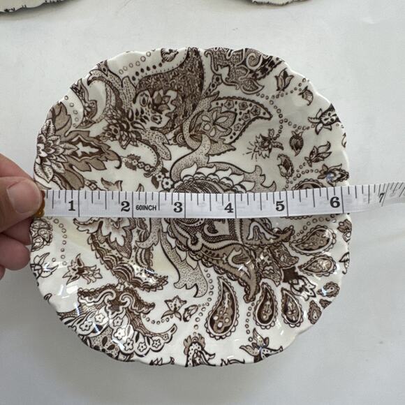 Vintage Johnson Brothers Paisley Cereal Bowsl Set of 3 Ironstone Made in England - Picture 9 of 11